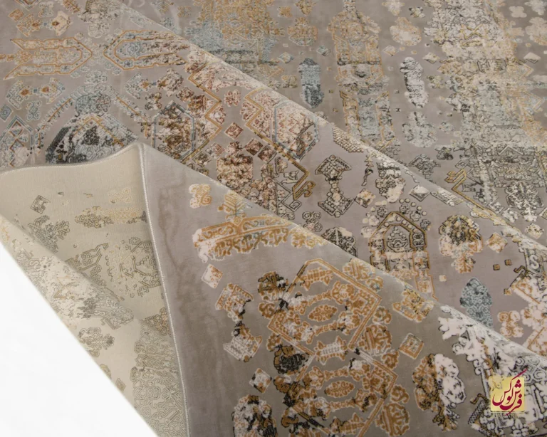 فرش وینتیج 541 طوسی آجری