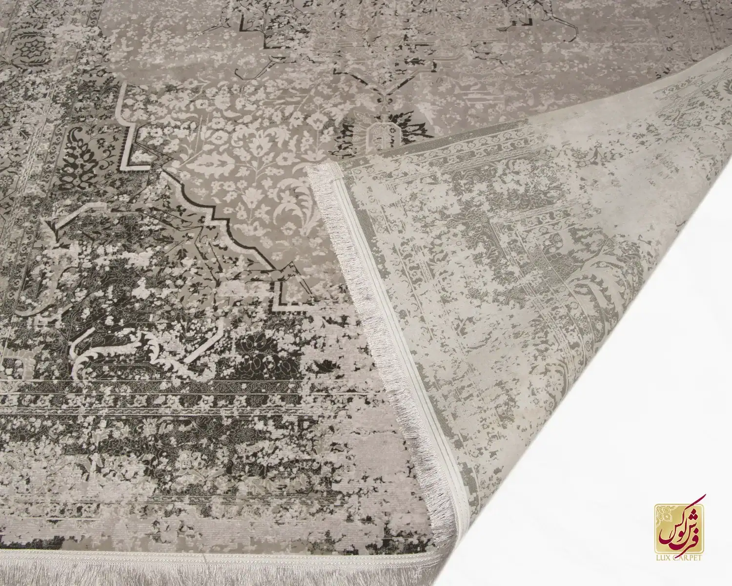 فرش وینتیج HBV 545 طوسی صدفی