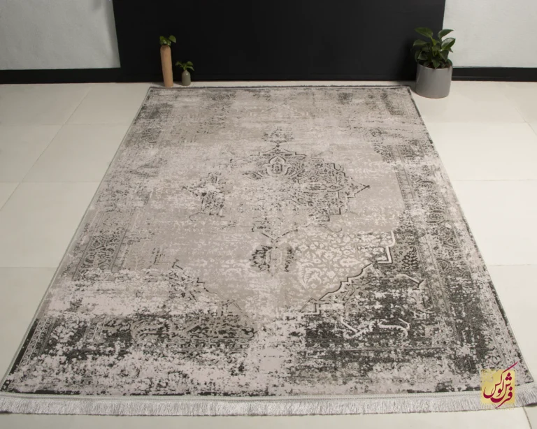 فرش وینتیج HBV 545 طوسی صدفی