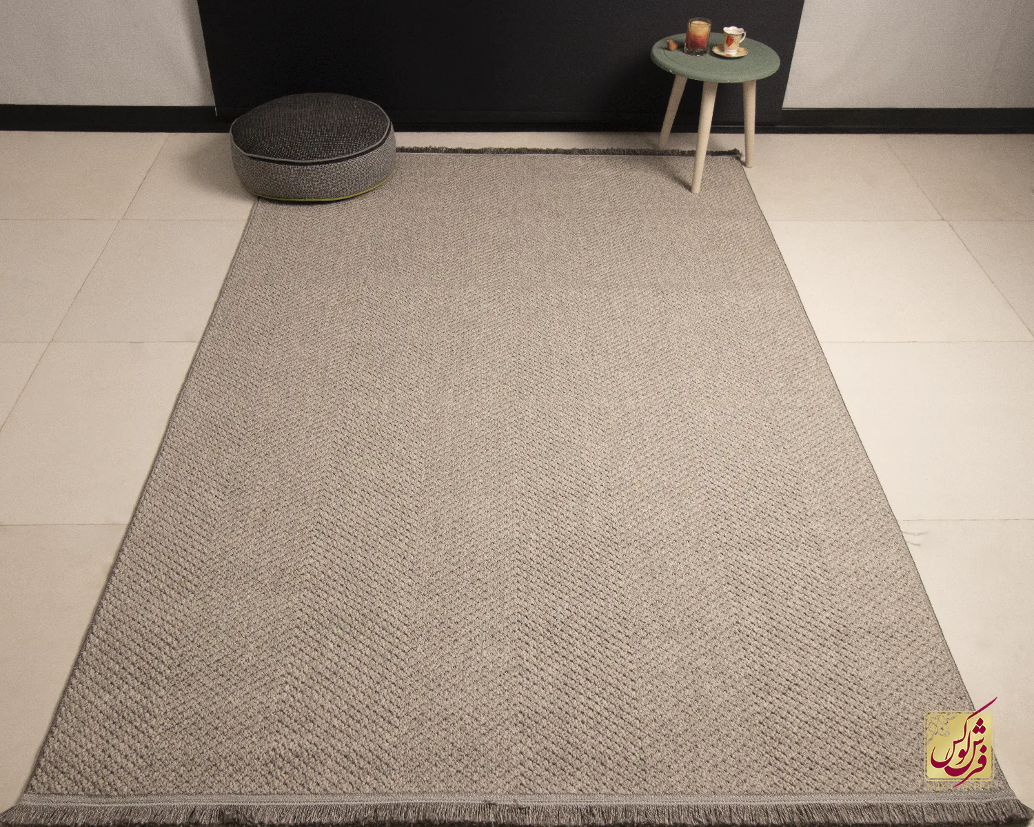 فرش مینیمال 3372 کرم تیره