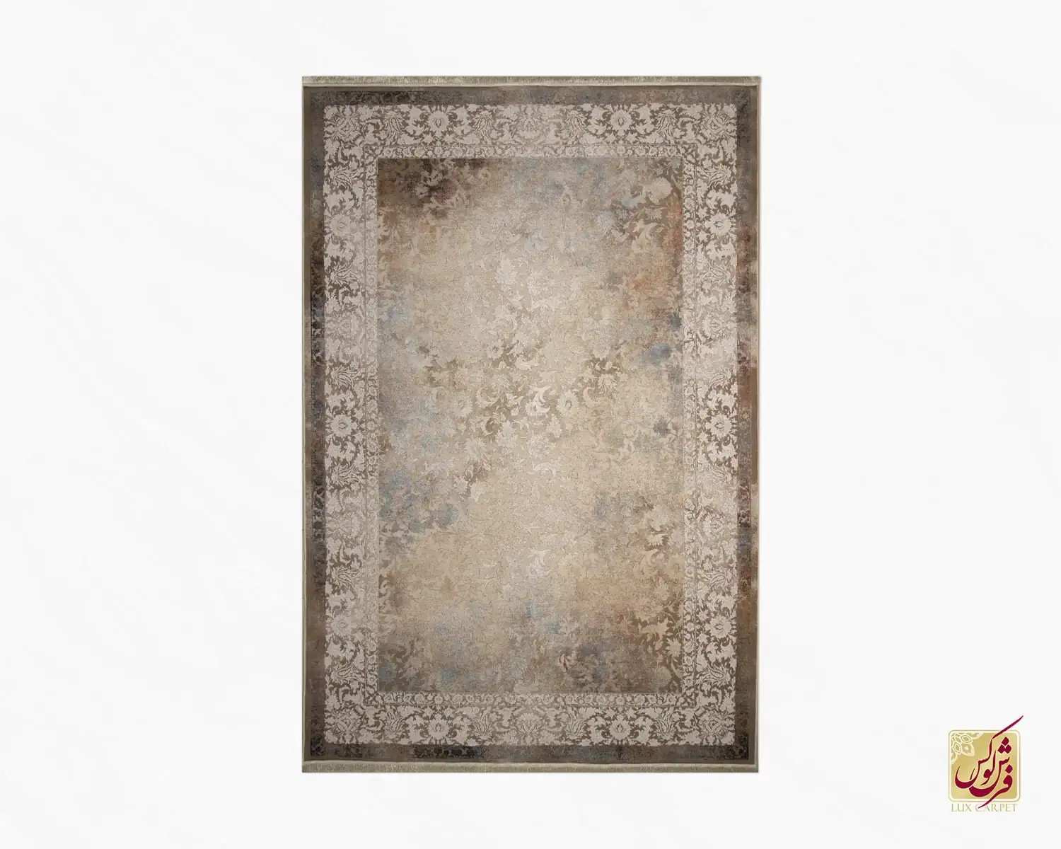 فرش وینتیج 9411 قهوه‌ای کرم