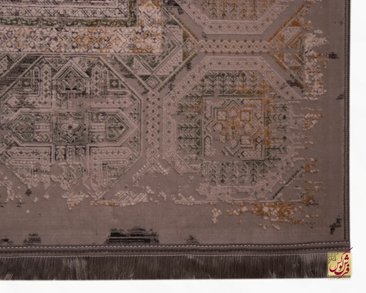 فرش وینتیج 412 نسکافه ای سبز - تصویر 7