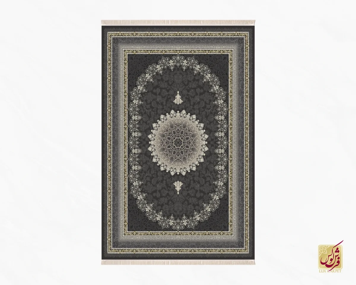 فرش کلاسیک 6016 ذغالی - تصویر 2