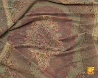 فرش ابریشم ماشینی 701145 گلبهی - Image 11