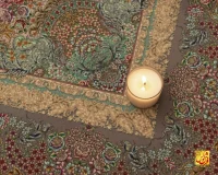 فرش ابریشم ماشینی 701145 گلبهی - Image 12