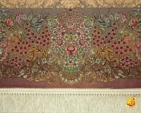 فرش ابریشم ماشینی 701145 گلبهی - Image 5