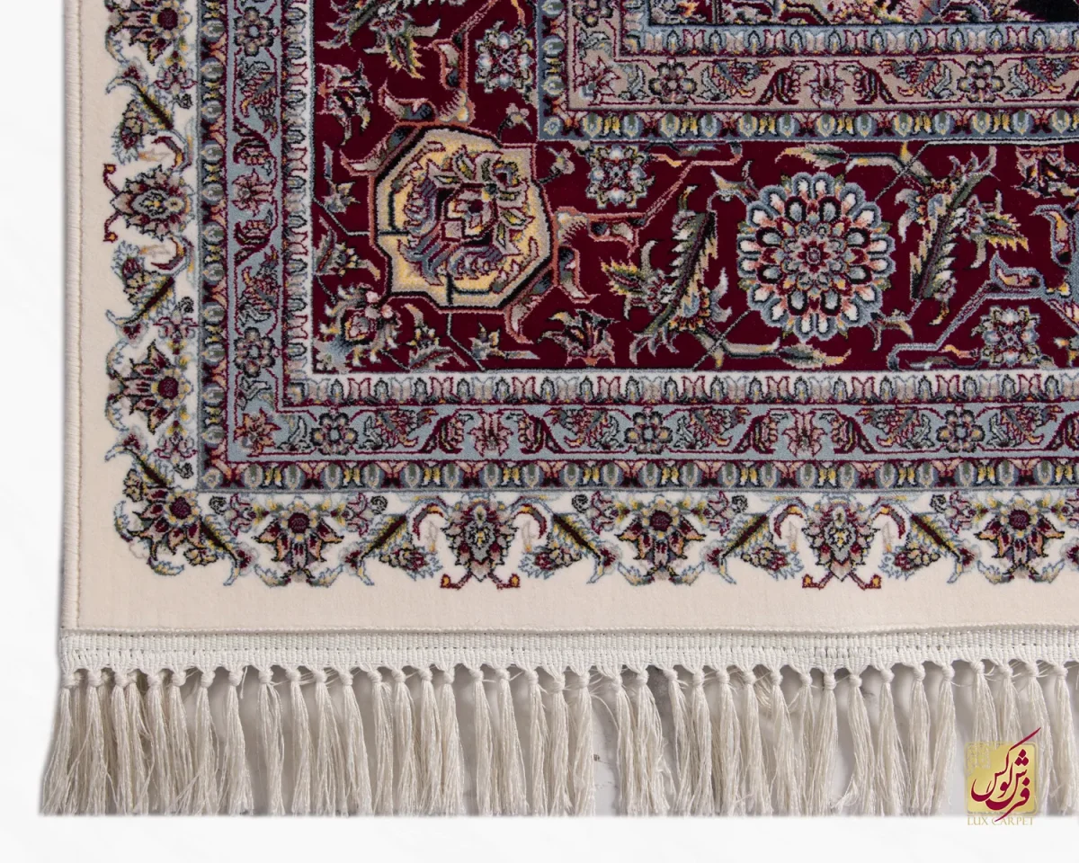 فرش ابریشم ماشینی ۱۲۱۷ کرم