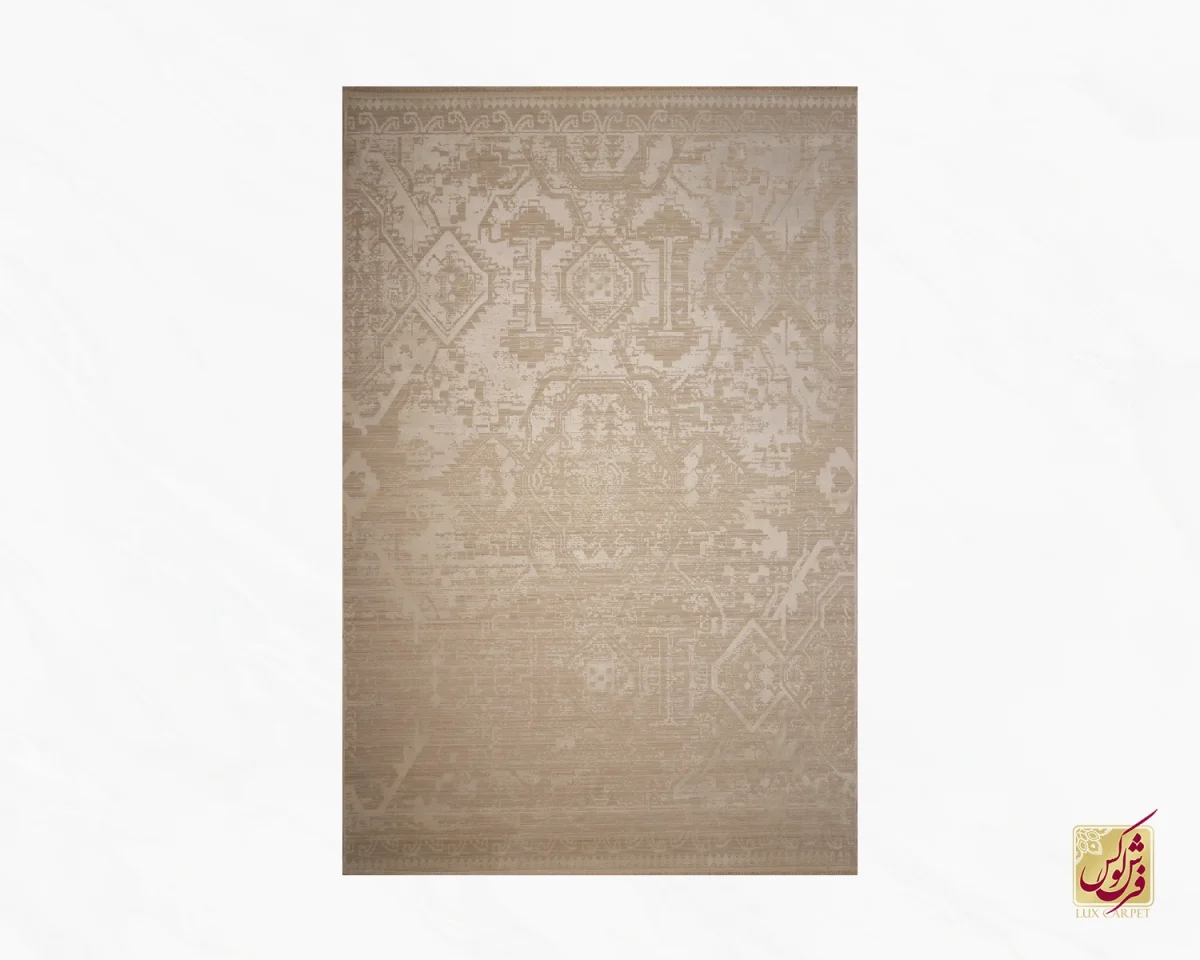 فرش وینتیج m55 کرم نسکافه‌ای - تصویر 2