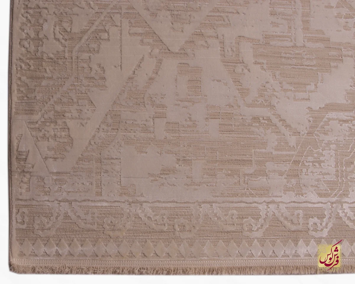 فرش وینتیج m55 کرم نسکافه‌ای - تصویر 6