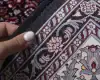 فرش ابریشم ماشینی ۱۲۳۰ سرمه ای