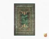 فرش ابریشم ماشینی T1062 سبز - تصویر 2
