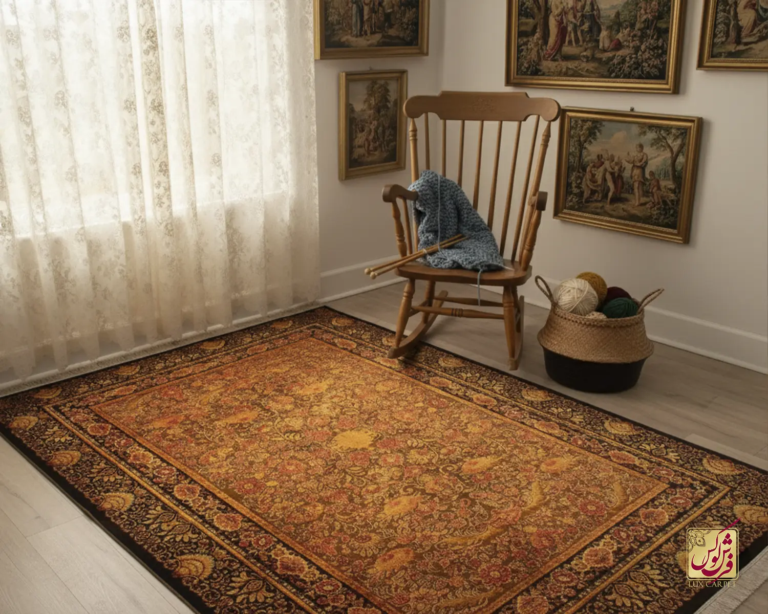 فرش ابریشم ماشینی