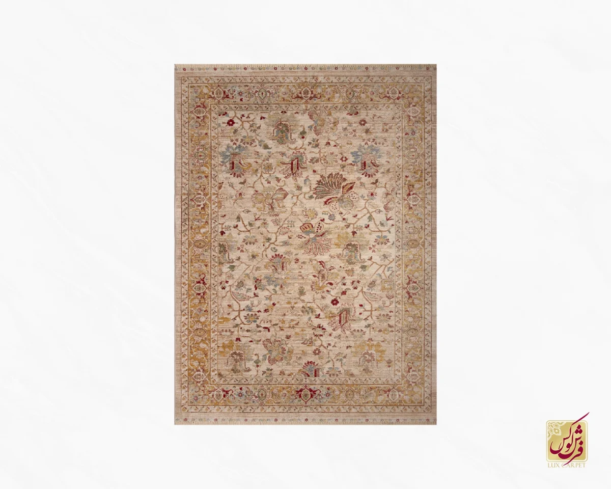 فرش وینتیج 30217 نسکافه ای لیمویی - تصویر 2