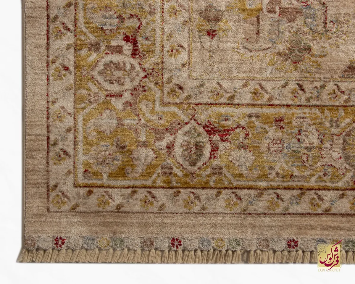 فرش وینتیج 30217 نسکافه ای لیمویی - تصویر 4