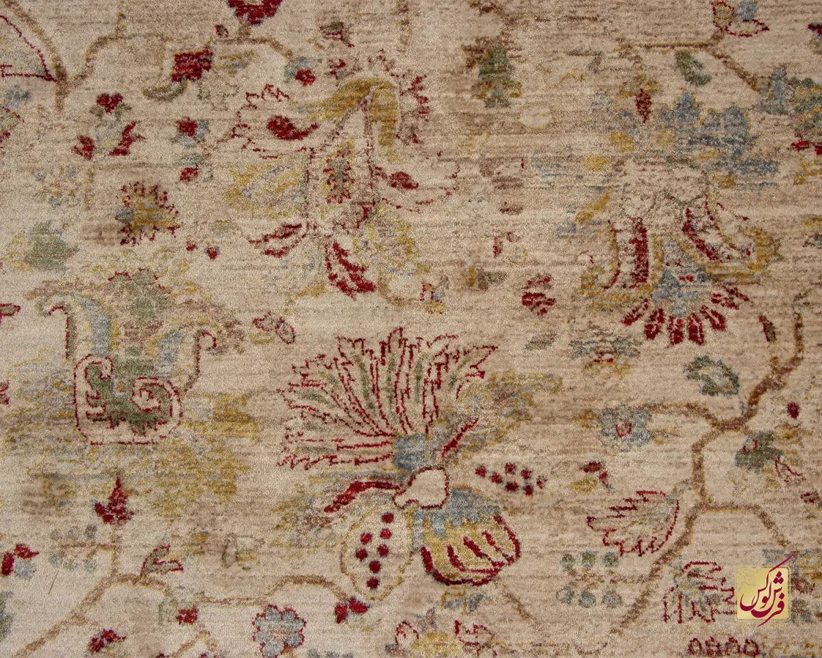فرش وینتیج 30217 نسکافه ای لیمویی - تصویر 3