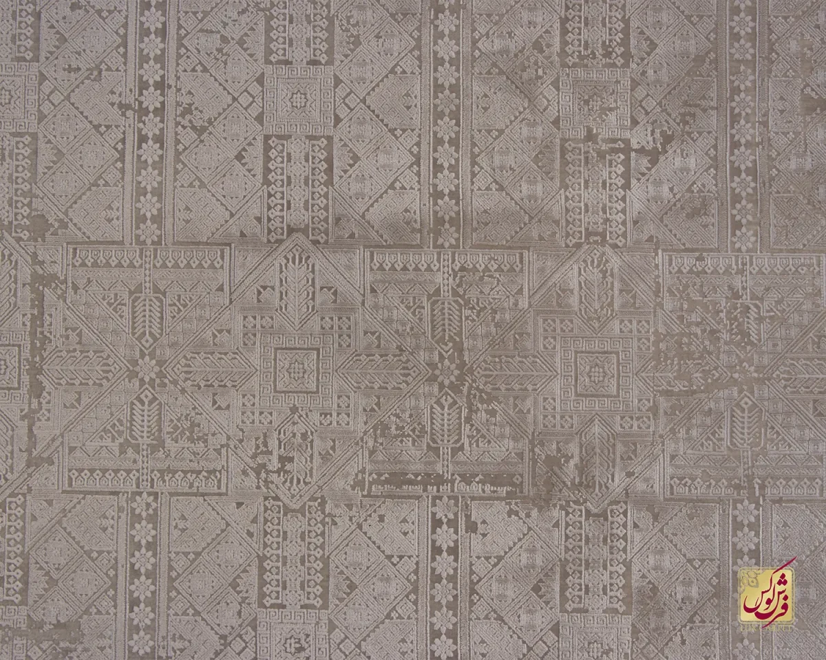 فرش وینتیج 3131 نسکافه‎‌ای کرم - تصویر 3