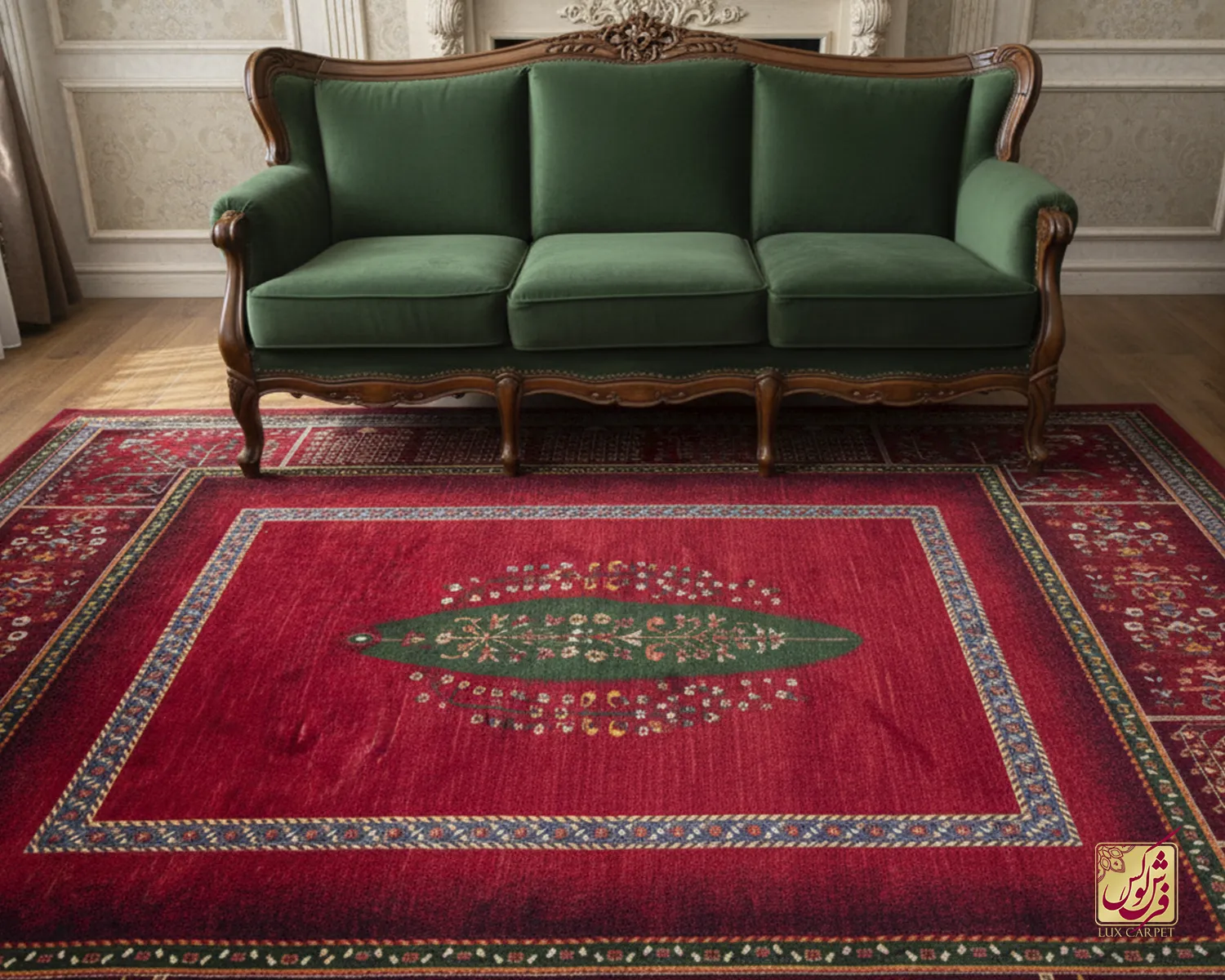 فرش قرمز سبز