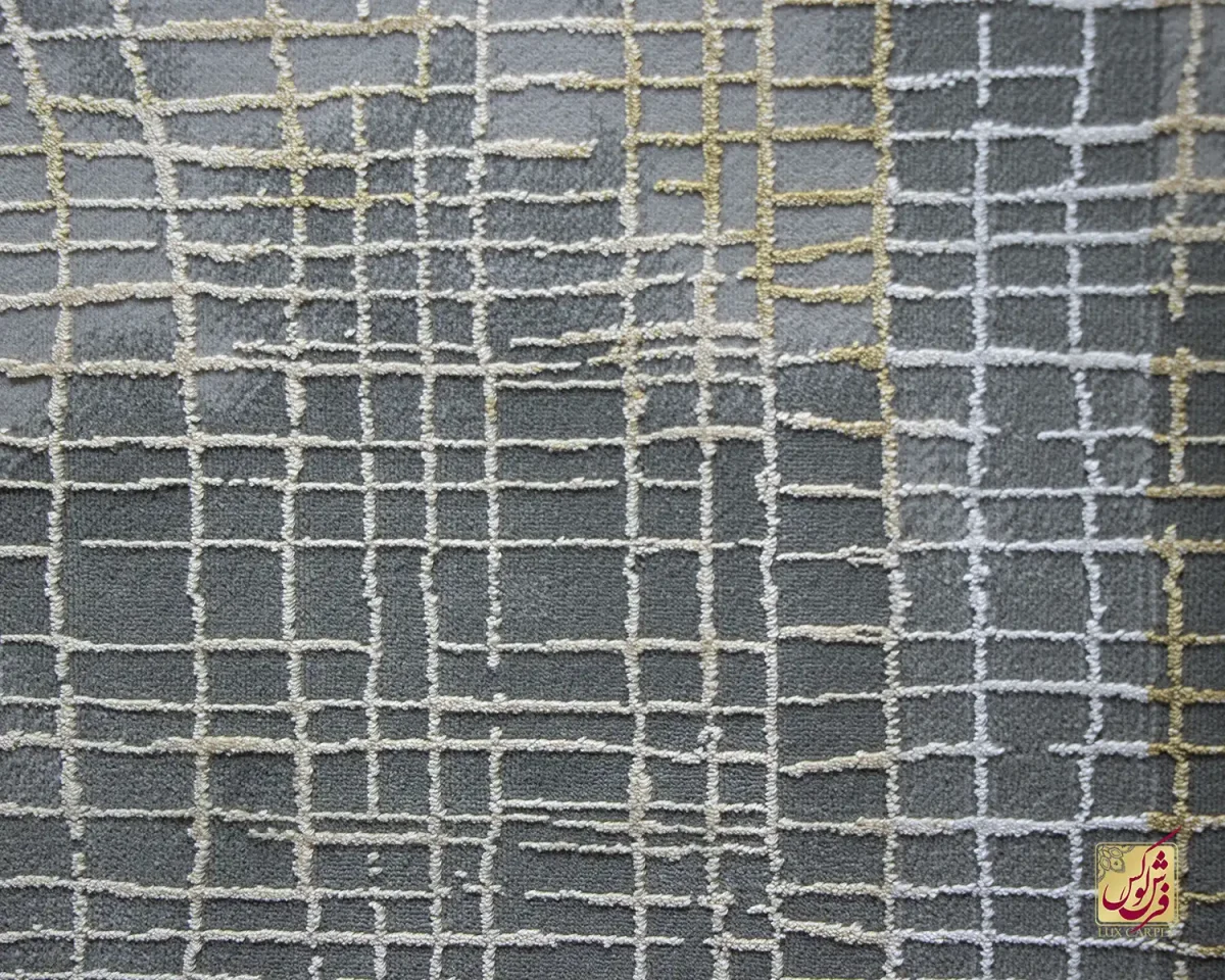 فرش وینتیج 1039 طوسی نسکافه‌ای - تصویر 3