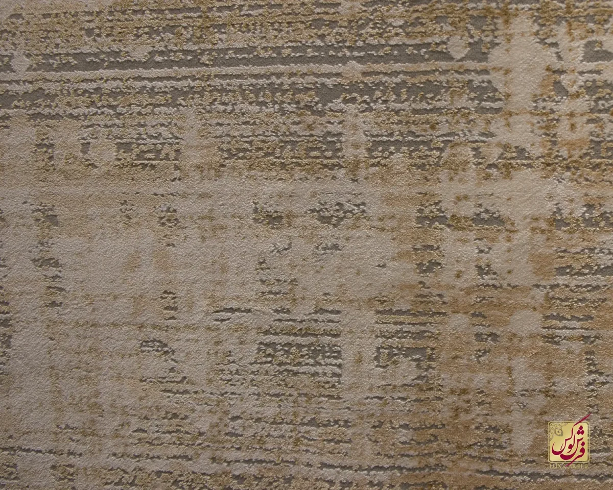 فرش وینتیج 1055 کرم طوسی نسکافه‌ای - تصویر 2