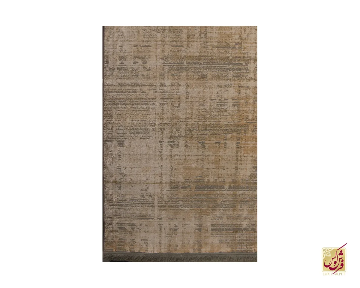 فرش وینتیج 1055 کرم طوسی نسکافه‌ای - تصویر 3
