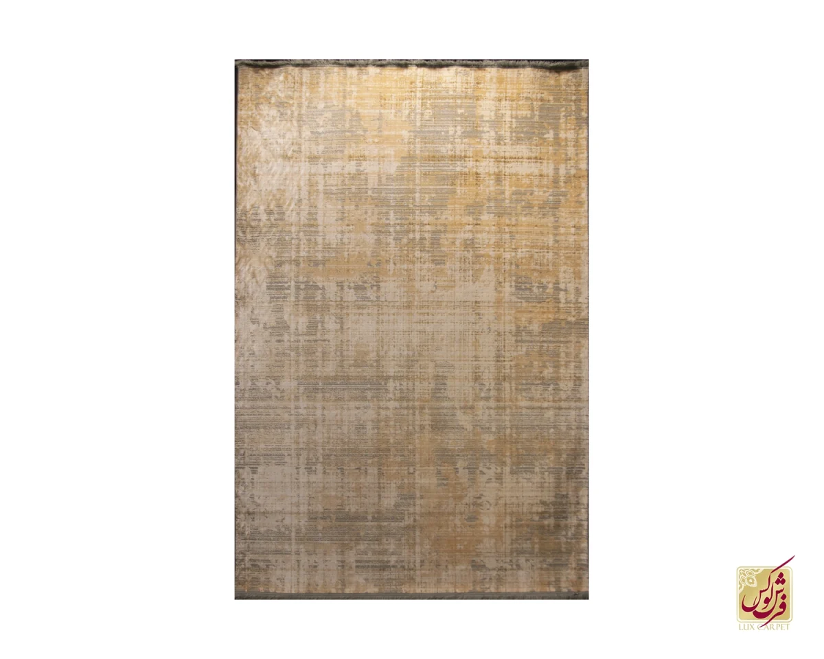 فرش وینتیج 1055 کرم طوسی نسکافه‌ای - تصویر 1