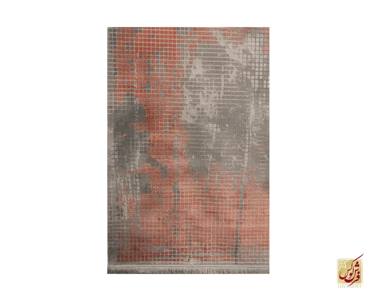 فرش وینتیج 1092 طوسی قرمز - تصویر 2