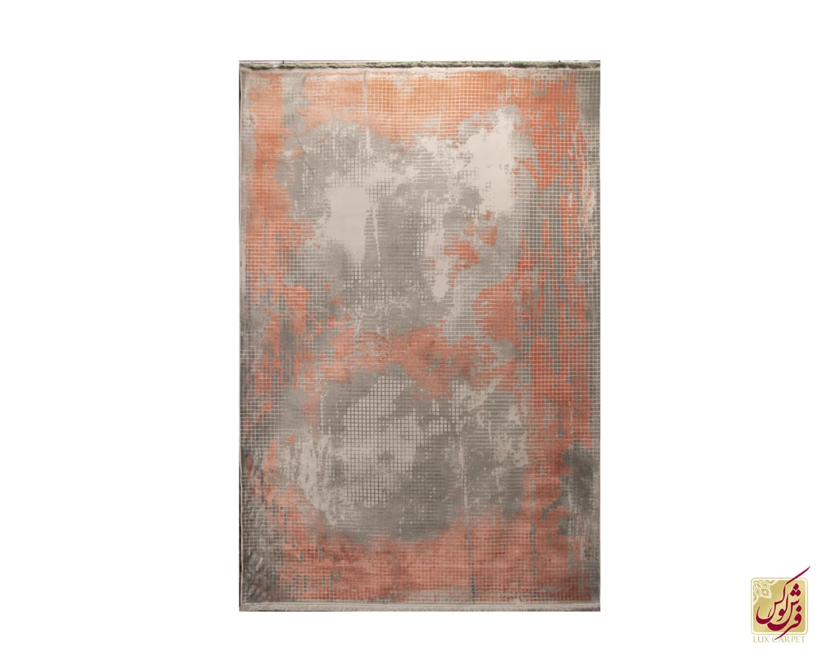 فرش وینتیج 1092 طوسی قرمز - تصویر 1