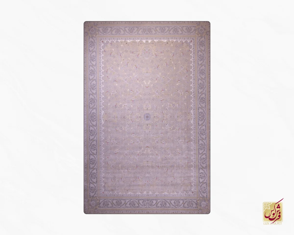 فرش کلاسیک1412 کرم طوسی - تصویر 1