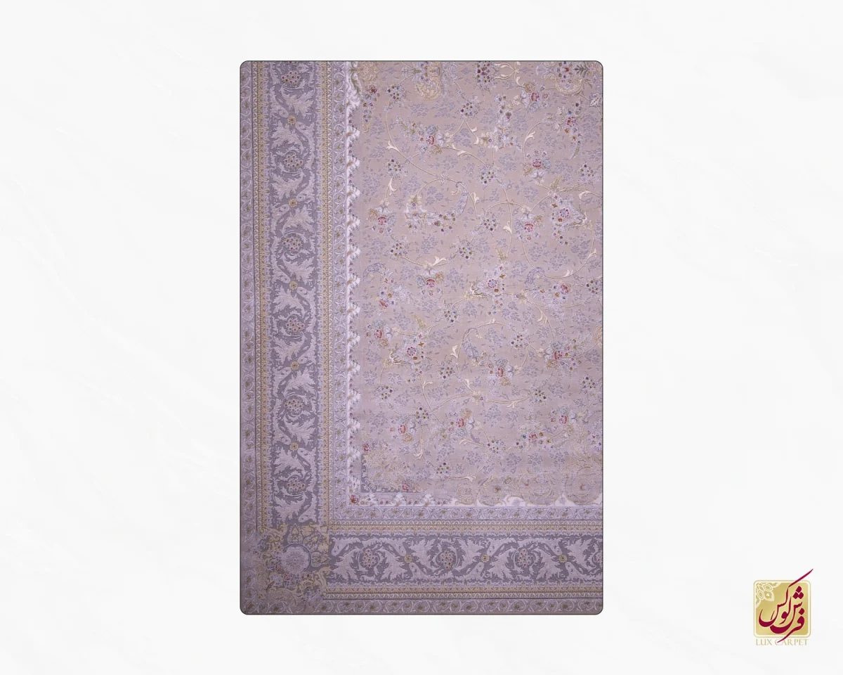 فرش کلاسیک1412 کرم طوسی - تصویر 2