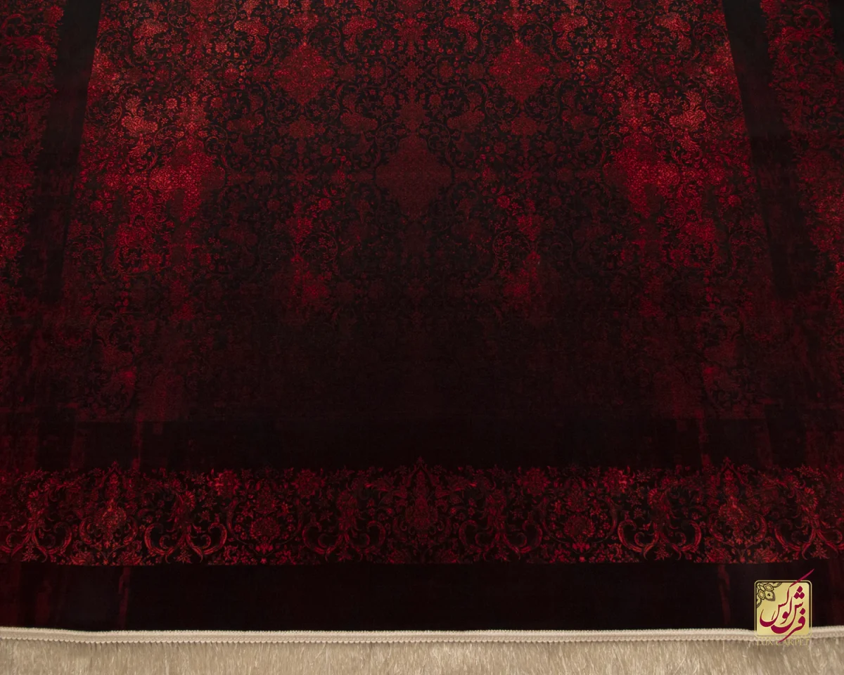 فرش ابریشم ماشینی 201713 قرمز کهکشانی - تصویر 6