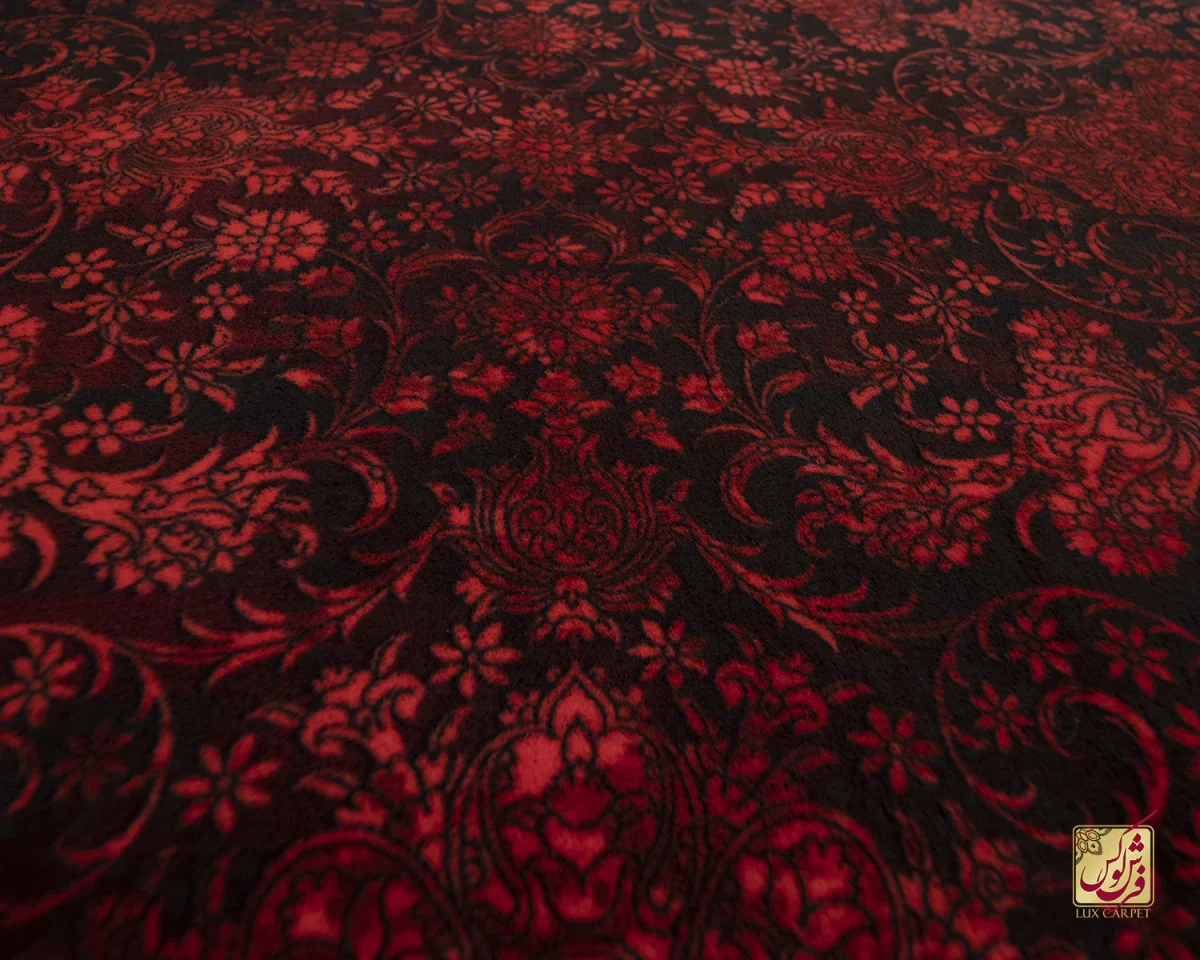 فرش ابریشم ماشینی 201713 قرمز کهکشانی - تصویر 7