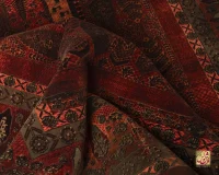 فرش ابریشم ماشینی 202727 آجری سبز - Image 3