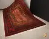 فرش ابریشم ماشینی 202733 لاکی - تصویر 14