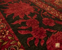 فرش ابریشم ماشینی 202733 لاکی - Image 9