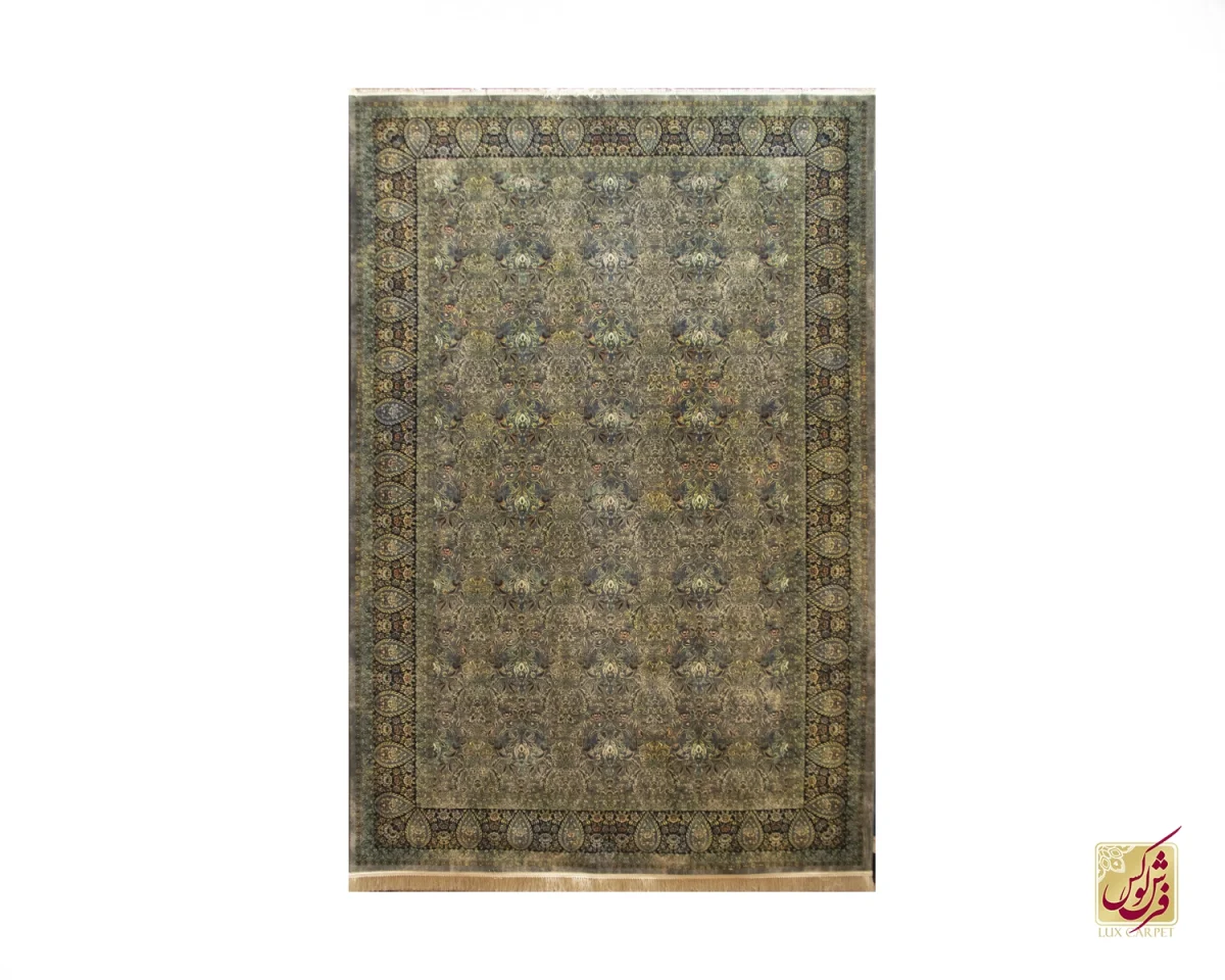 فرش وینتیج 202737 طوسی آبی - تصویر 1