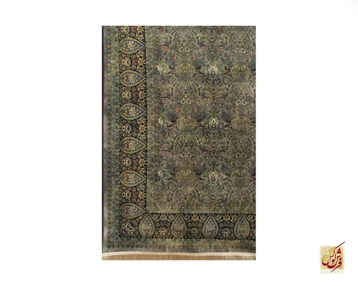 فرش وینتیج 202737 طوسی آبی - تصویر 2