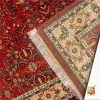 فرش ابریشم ماشینی 202738 لاکی حاشیه کرم - تصویر 7