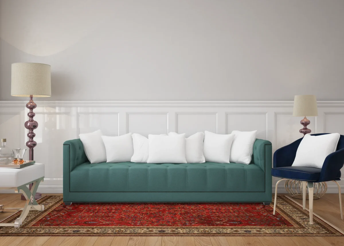 فرش ابریشم ماشینی 202745 لاکی کرم - تصویر 10