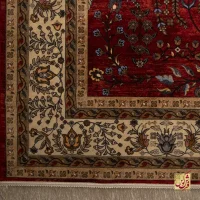 فرش ابریشم ماشینی 202745 لاکی کرم - Image 4