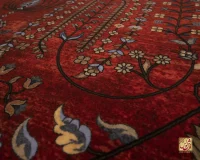 فرش ابریشم ماشینی 202745 لاکی کرم - Image 6