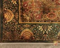 فرش ابریشم ماشینی 202782 آجری ذغالی - Image 4