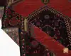 فرش ابریشم ماشینی 210303 نارنجی مشکی - تصویر 3