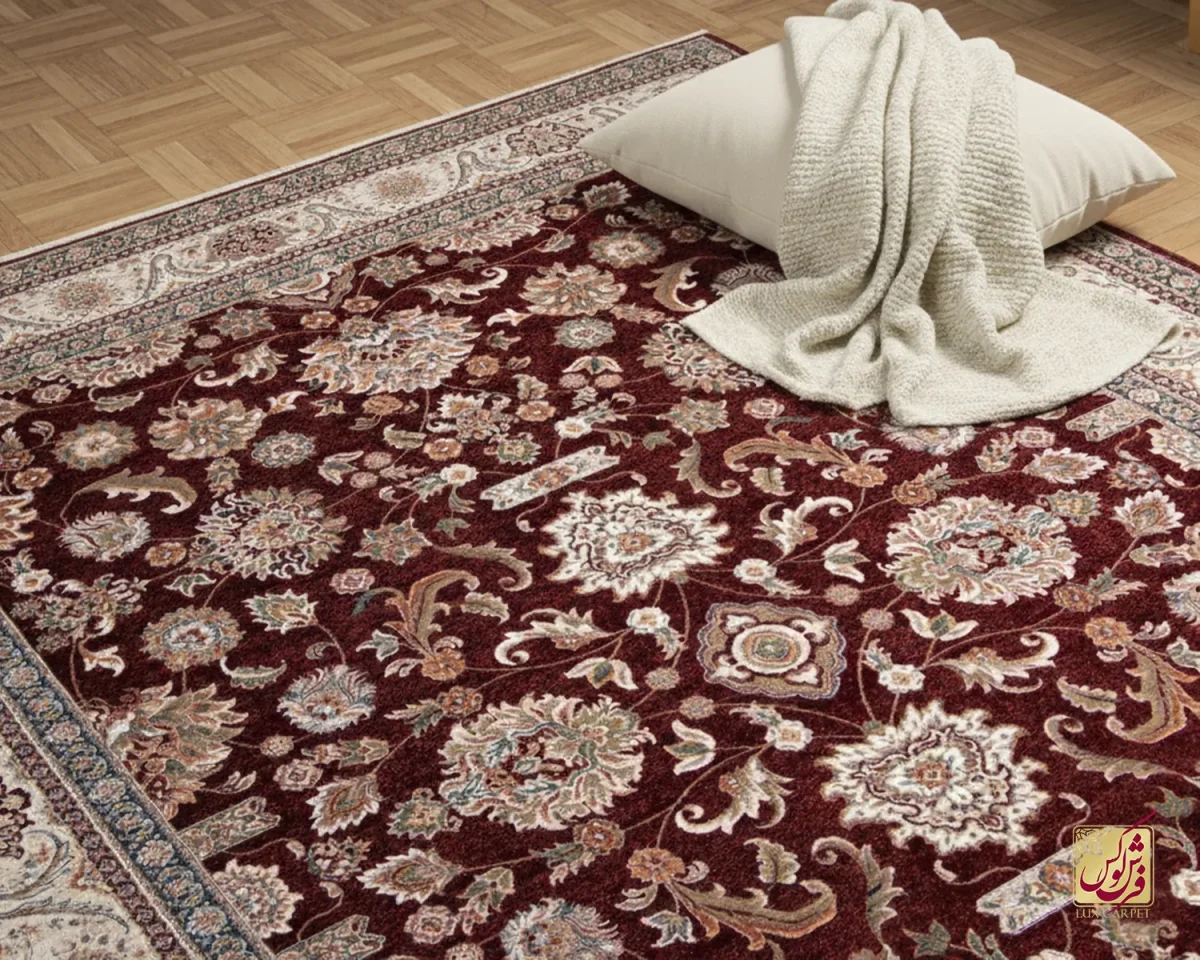 فرش وینتیج 223 لاکی کرم - تصویر 1