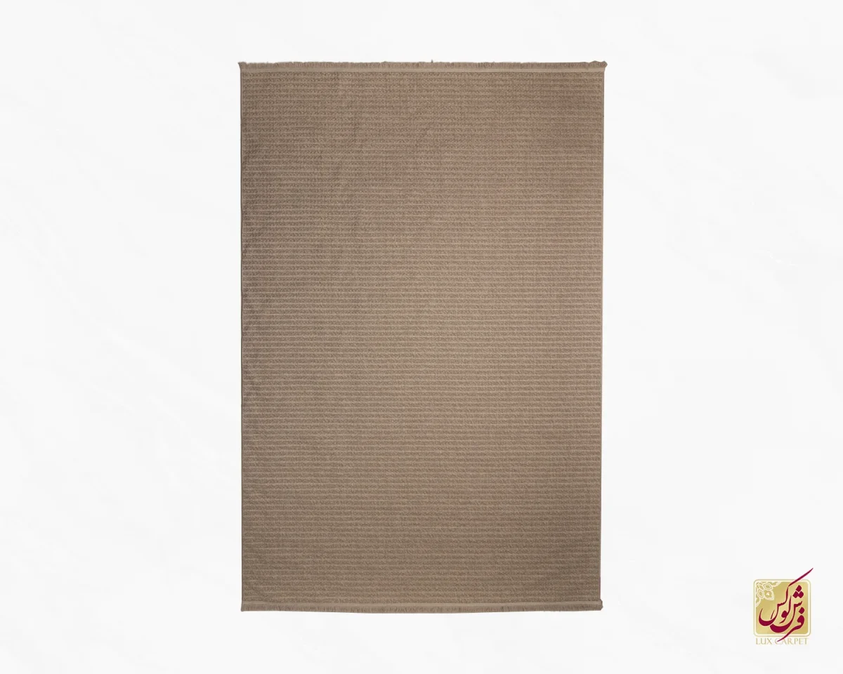 فرش مینیمال 2355 کرم نسکافه ای - تصویر 2
