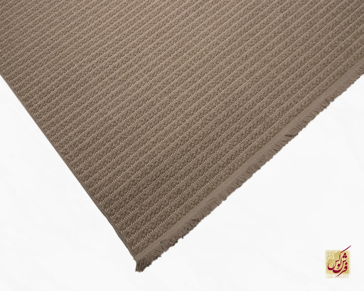 فرش مینیمال 2355 کرم نسکافه ای - تصویر 4