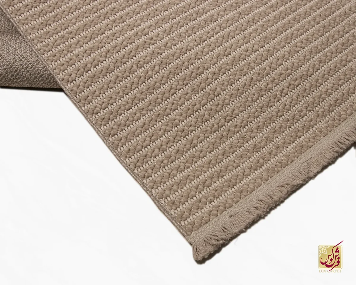 فرش مینیمال 2355 کرم نسکافه ای - تصویر 7