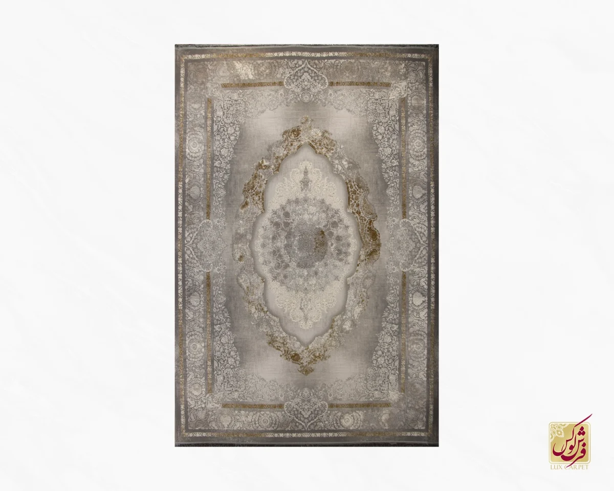 فرش وینتیج 2755 طوسی آجری - تصویر 1