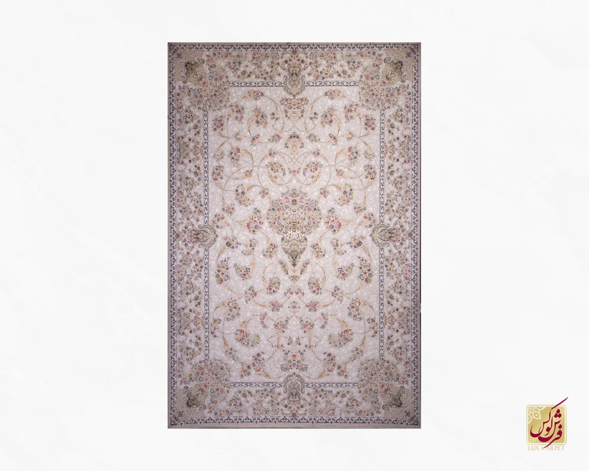 فرش زرگرزاده روژین کرم نسکافه ای - تصویر 1