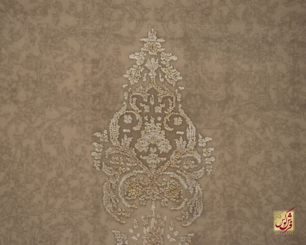 فرش کناره وینتیج 3005 نسکافه‌ای صدفی - تصویر 4