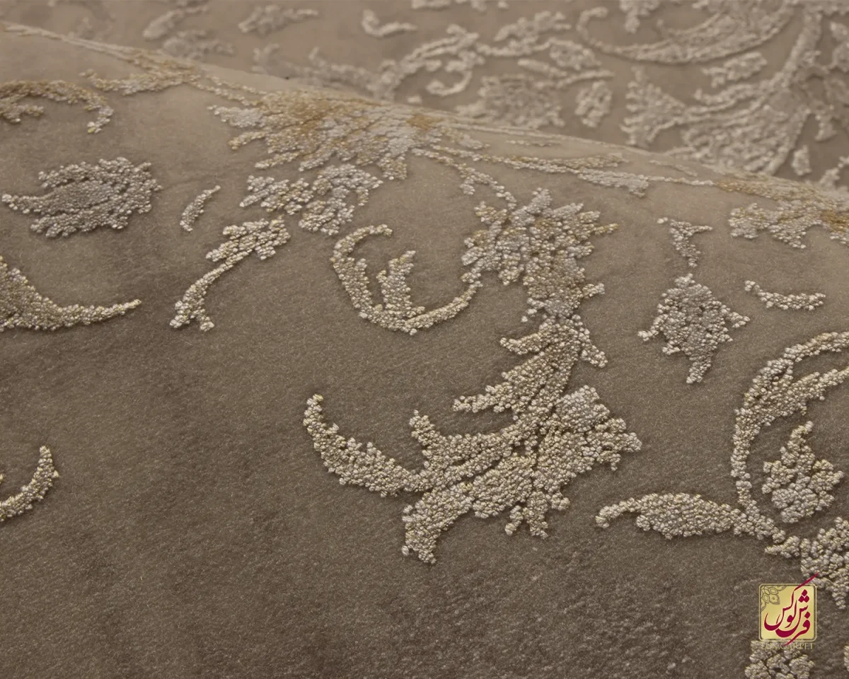 فرش وینتیج 3006 نسکافه‌ای حاشیه آجری - تصویر 8